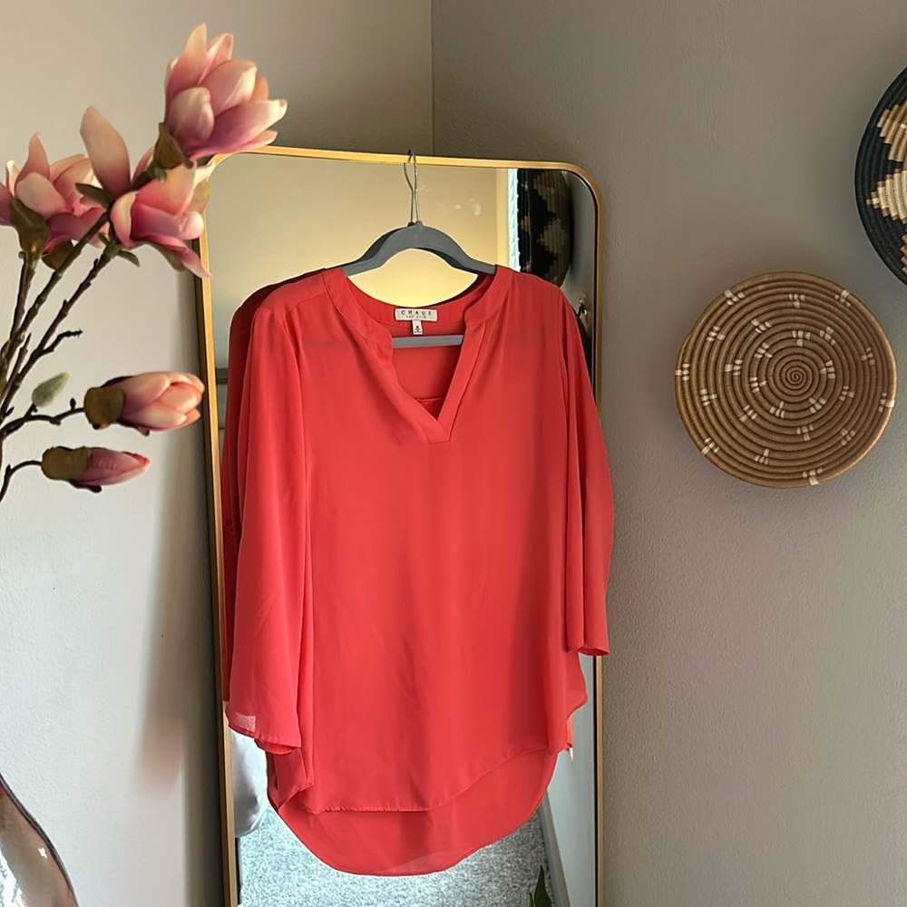 Chaus New York Coral Blouse (M)